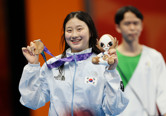 배영 김승원, 2연속 동메달