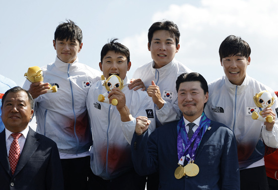 카누, 남자 카약 4인승 500m 우승…한국 9번째 金[AG](종합)