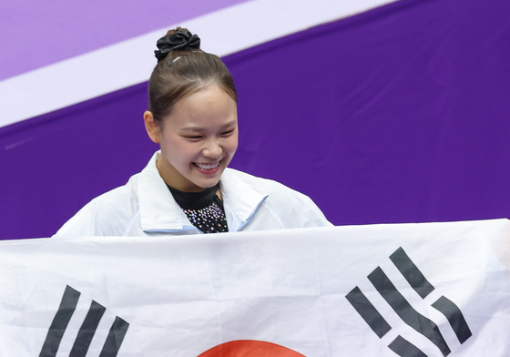 '금메달' 여서정, 너무 기뻐