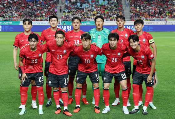 에콰도르전 나선 한국 축구 국가대표팀