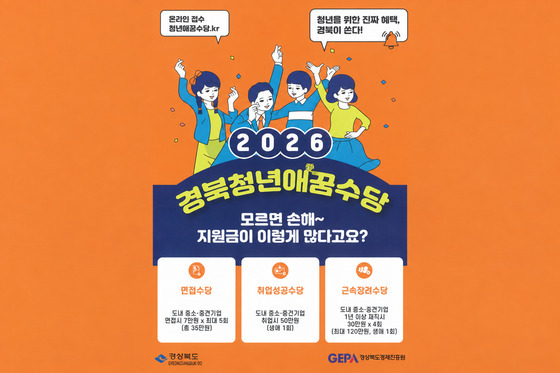 경북 청년애꿈 참여자 모집…첫 취업 50만원·근속 120만원