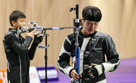 정승우, 남자 50m 소총 3자세 결선 7위로 마무리