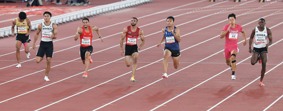 '아깝다 0.06초' 조엘진, 육상 100m 10초17로 4위…비웨사 5위[AG]