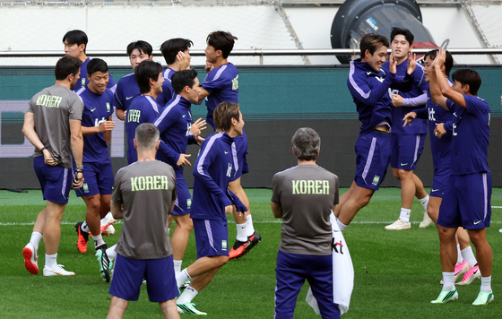 축구대표팀, 화기애애한 분위기