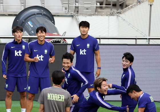 화기애애한 축구대표팀