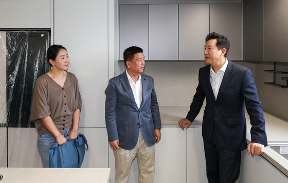 오세훈 서울시장, 광진구 모아주택 현장 방문