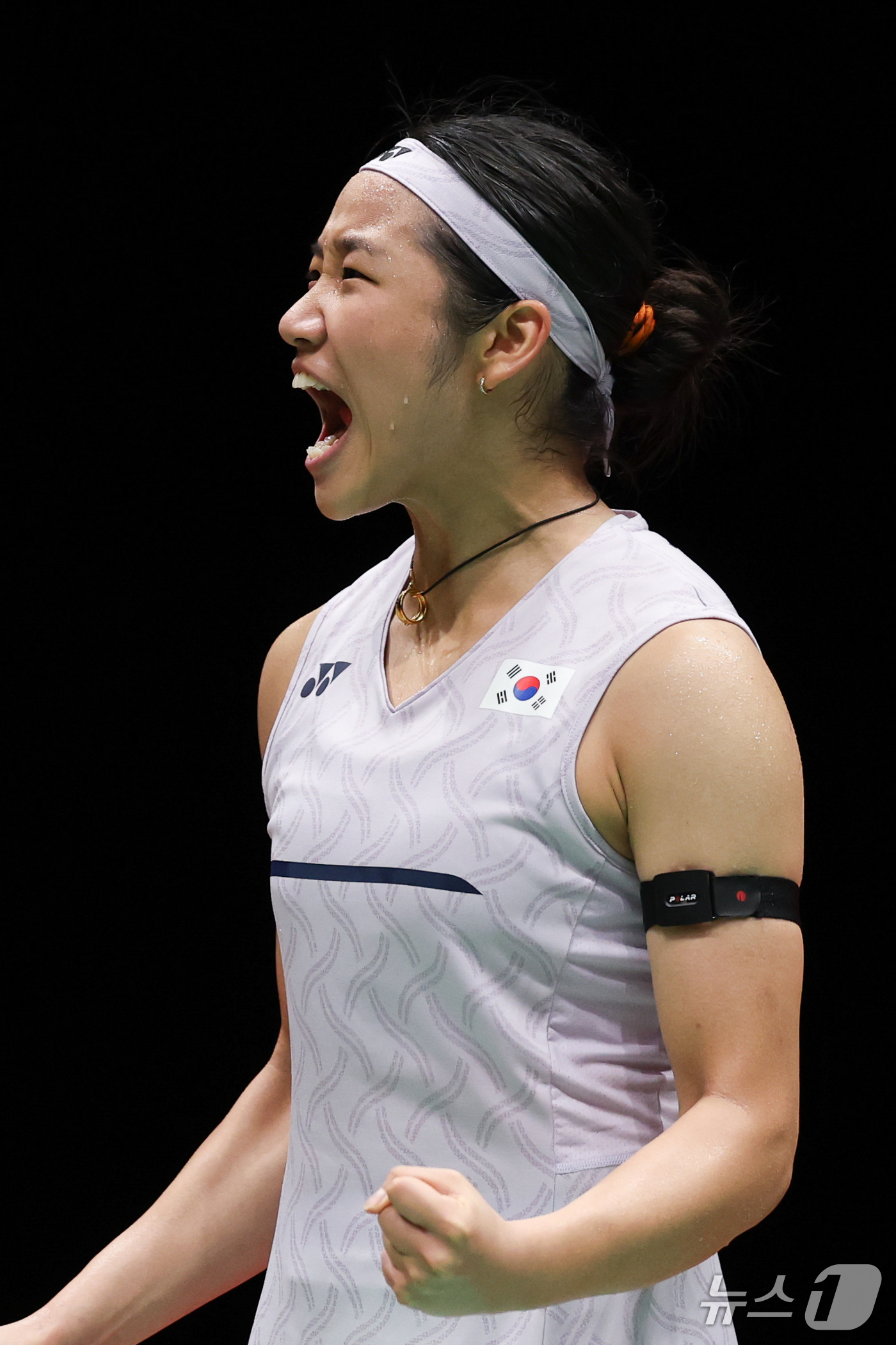 (이치노미야=뉴스1) 안은나 기자 = 대한민국 안세영이 28일 일본 이치노미야 시립체육관에서 열린 2026 아이치·나고야 아시안게임 배드민턴 여자 단식 준결승전에서 중국의 천위페이 …