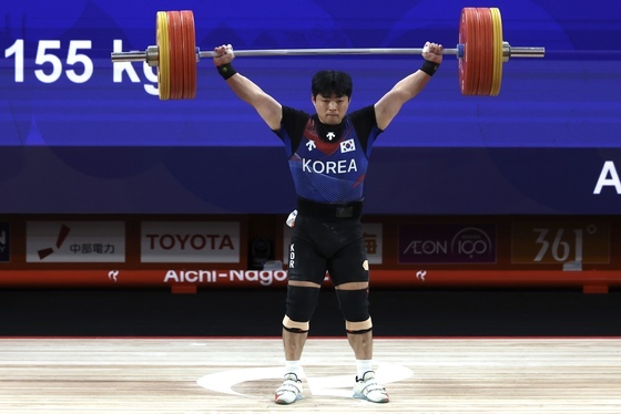 역도 김성민, 1차 시기 155kg으로 마무리