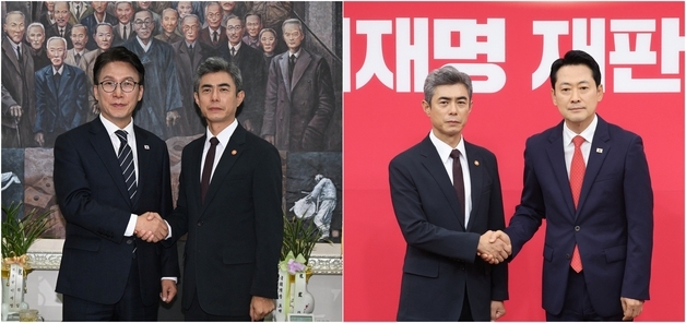 [뉴스1 PICK] 여·야 대표 만난 강신철 국방부 장관