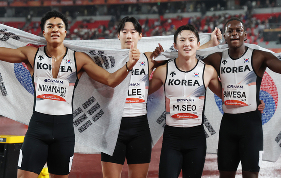 '한국新' 육상 계주 400m 어벤저스 "銅 아쉬워, 다음엔 金"[AG]