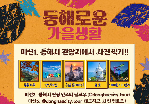 "무릉계곡·도째비골의 가을 담아주세요"…동해시 SNS 이벤트