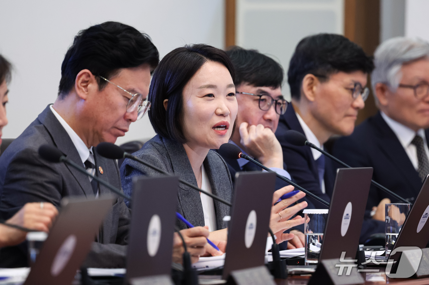 (서울=뉴스1) 허경 기자 = 이소영 중소벤처기업부 장관이 29일 청와대에서 열린 국무회의에서 발언을 하고 있다. 2026.9.29/뉴스1