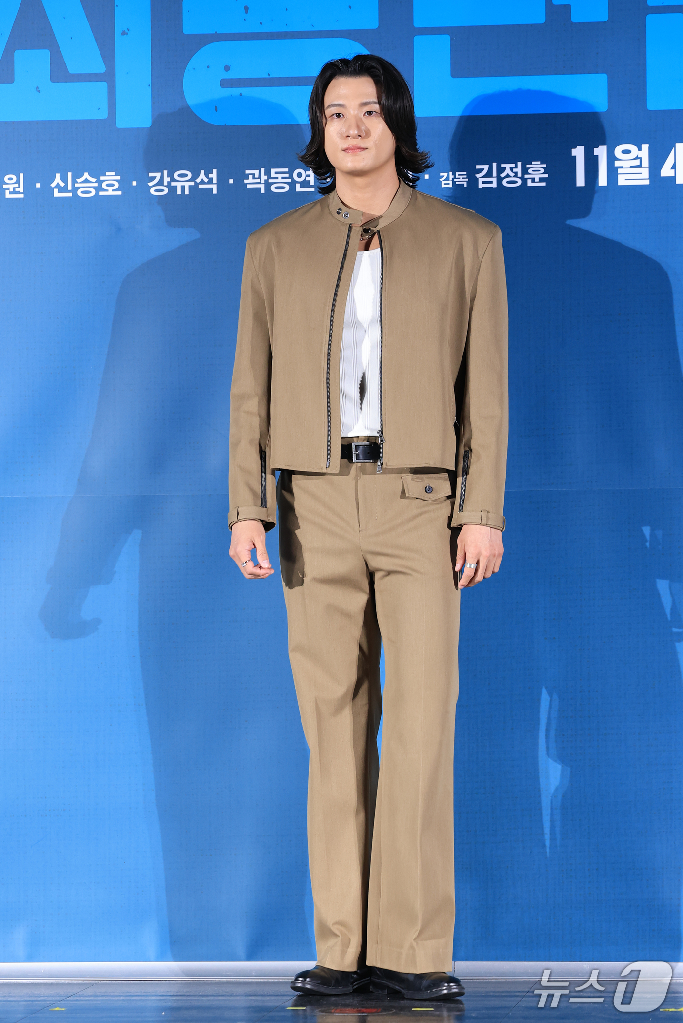 (서울=뉴스1) 권현진 기자 = 배우 신승호가 29일 서울 광진구 롯데시네마 건대입구점에서 열린 영화 '최종면접'(감독 김정훈) 제작보고회에서 포즈를 취하고 있다.‘최종면접’은 최 …