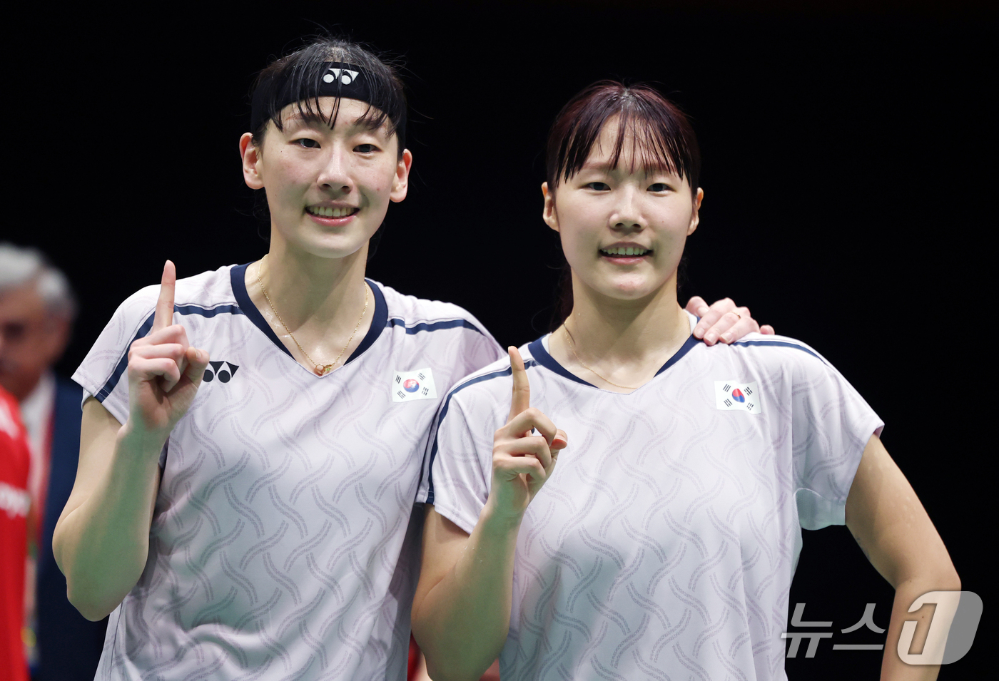 (이치노미야=뉴스1) 김도우 기자 = 대한민국 이소희, 백하나가 29일 일본 이치노미야 시립체육관에서 열린 2026 아이치·나고야 아시안게임 배드민턴 여자 복식 결승전에서 중국 탄 …