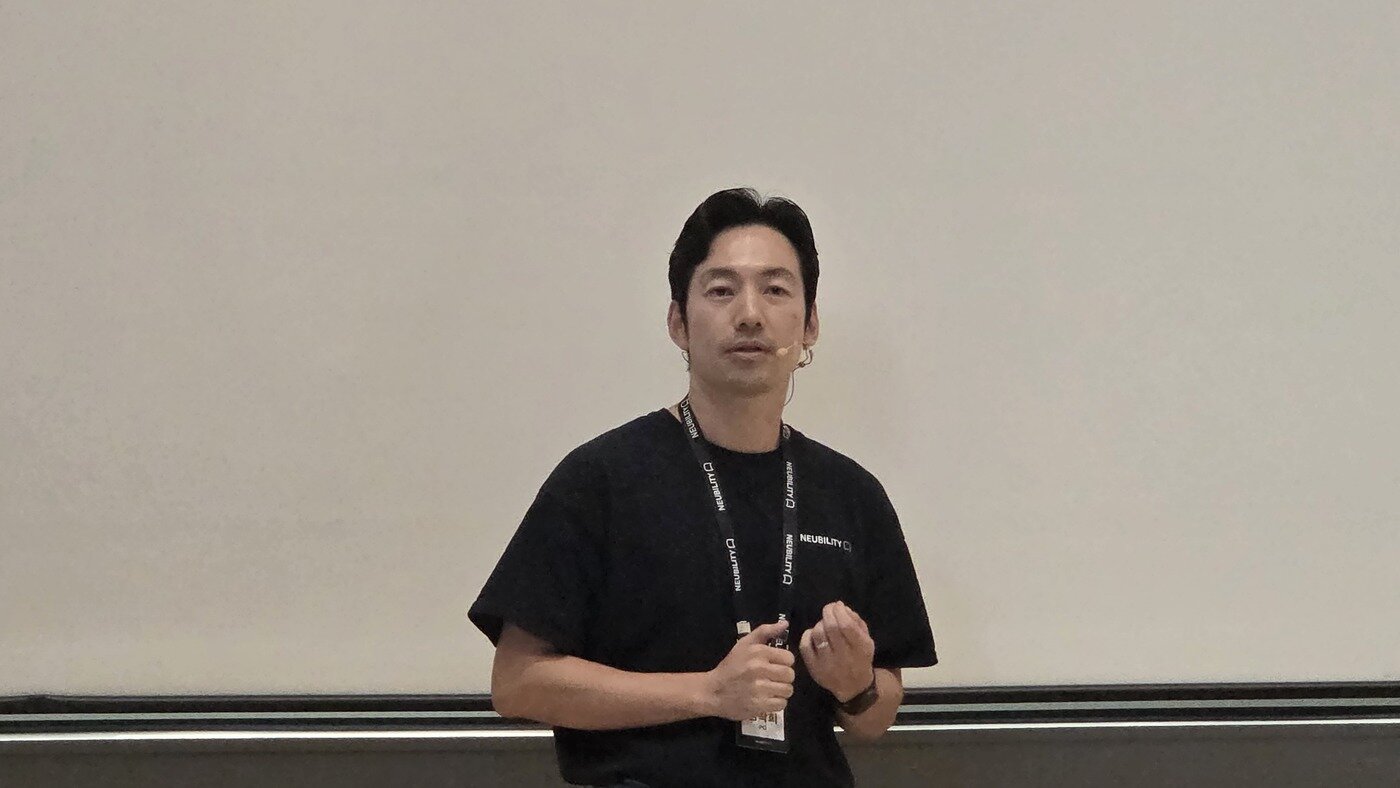 본문 이미지 - 김락희 뉴빌리티 PO가 서울 KT&G상상플래닛에서 열린 '빌리: 더 퍼스트 룩 미디어 프리뷰'에서 발언하고 있다. 2026.9.29 뉴스1 ⓒ News1 김민석 기자