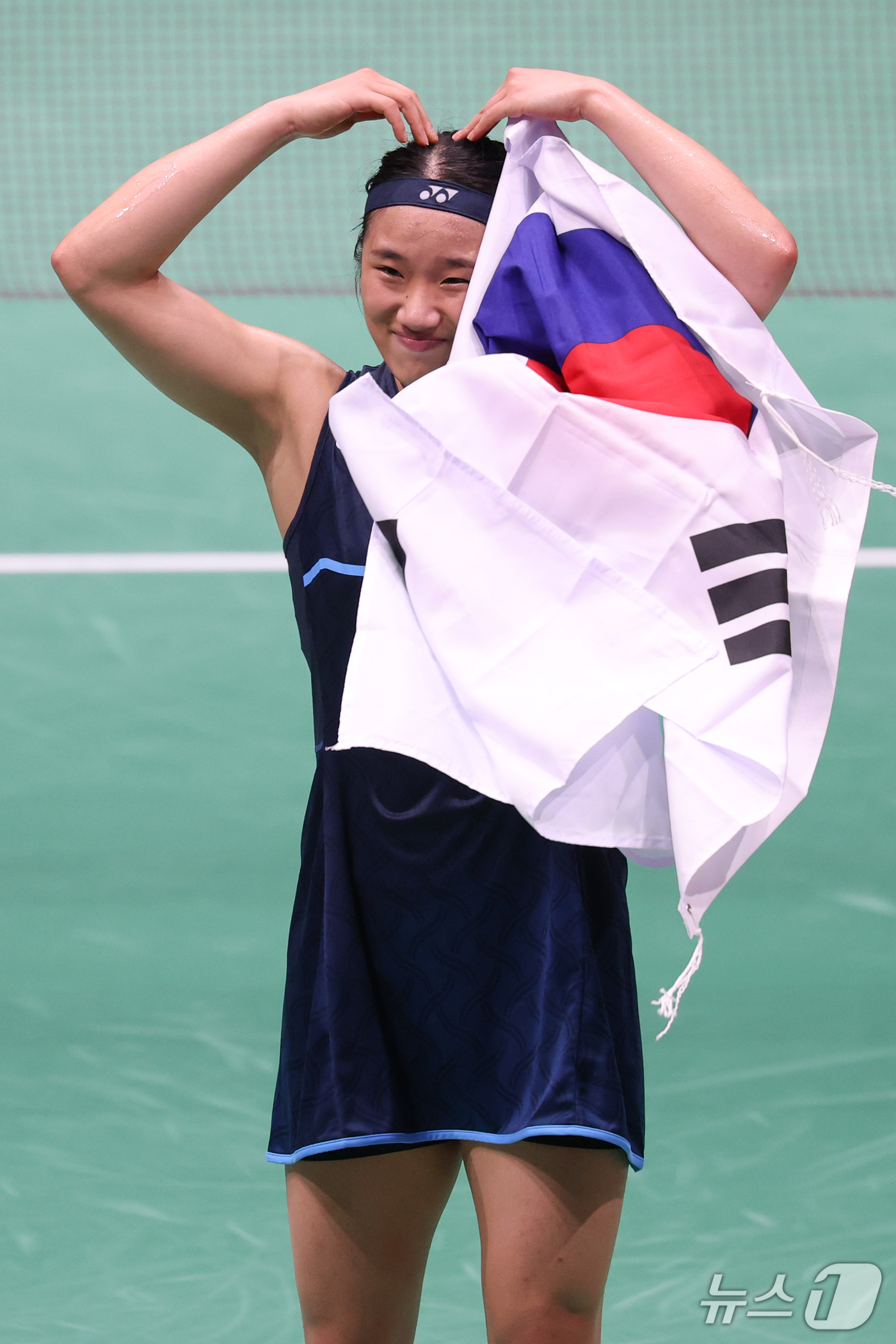 (이치노미야=뉴스1) 안은나 기자 = 대한민국 안세영이 29일 일본 이치노미야 시립체육관에서 열린 2026 아이치·나고야 아시안게임 배드민턴 여자 단식 결승전에서 일본의 야마구치 …