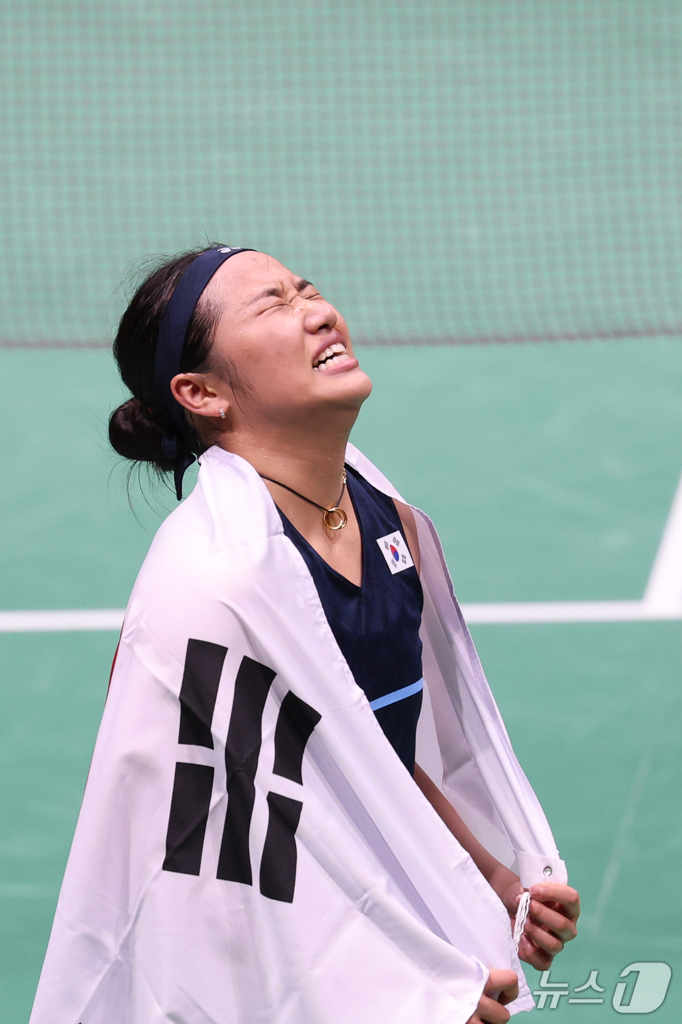 (이치노미야=뉴스1) 안은나 기자 = 대한민국 안세영이 29일 일본 이치노미야 시립체육관에서 열린 2026 아이치·나고야 아시안게임 배드민턴 여자 단식 결승전에서 일본의 야마구치 …