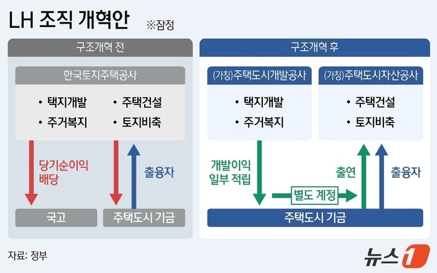 [그래픽] LH 조직 개혁안