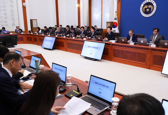이재명 대통령, 대수보 주재