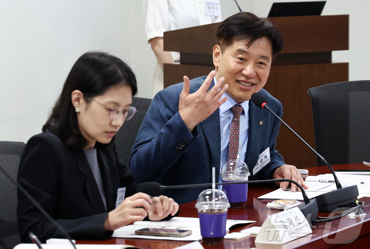 (서울=뉴스1) 최지환 기자 = 이승복 한국분자세포생물학회 회장이 3일 오후 서울 여의도 국회에서 뉴스1과 더불어민주당 서영석 의원 주최로 열린 제2회 K-헬스케어 의료기기 활성화 …