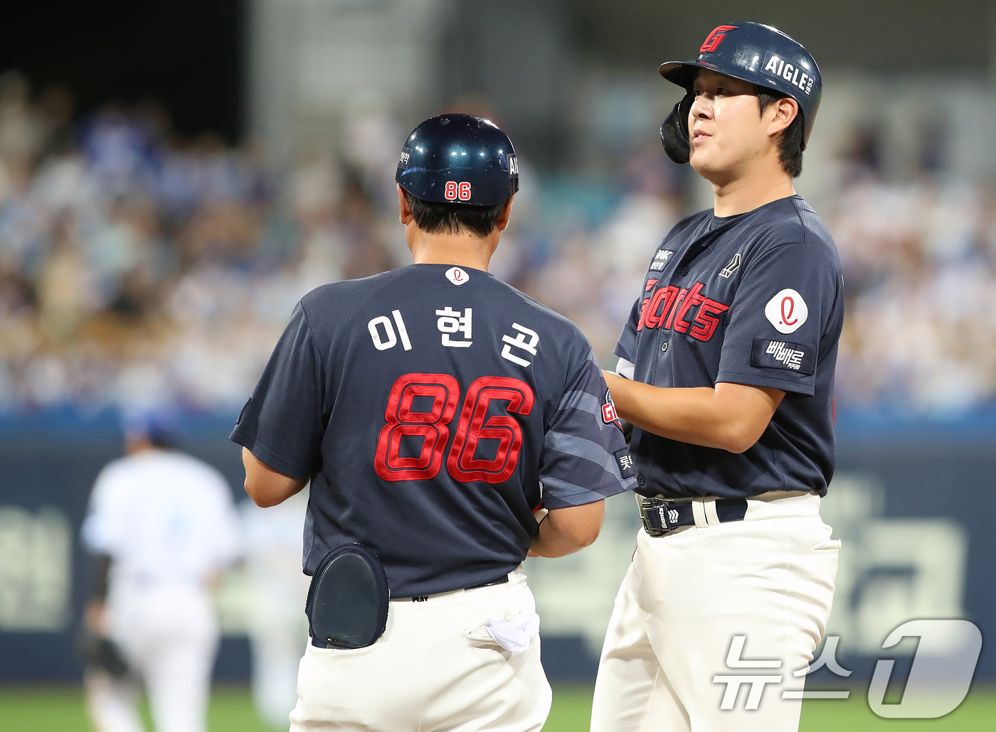 (대구=뉴스1) 공정식 기자 = 3일 오후 대구 삼성라이온즈파크에서 열린 프로야구 '2026 신한은행 SOL KBO리그' 롯데 자이언츠와 삼성 라이온즈의 경기, 8회초 무사 3루 …