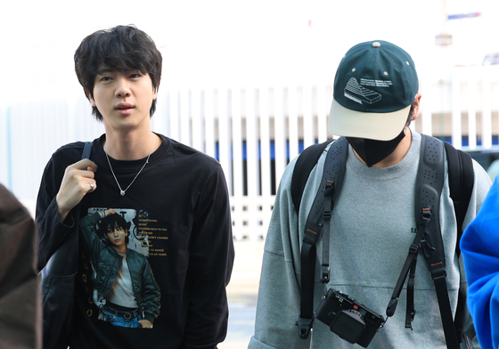 진·정국, 출국하는 BTS 맏형과 막내