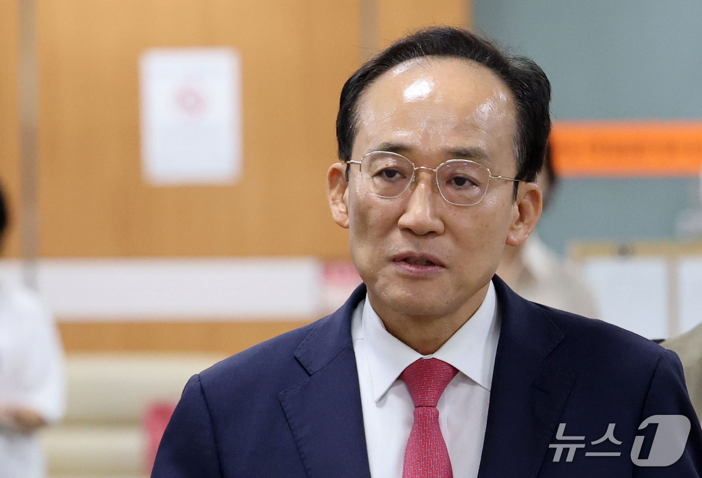 (서울=뉴스1) 이광호 기자 = 12·3 비상계엄 당시 국회의 계엄 해제 표결을 방해한 혐의로 기소된 추경호 대구시장이 30일 오전 서울 서초구 서울중앙지방법원에서 열린 1심 결심 …