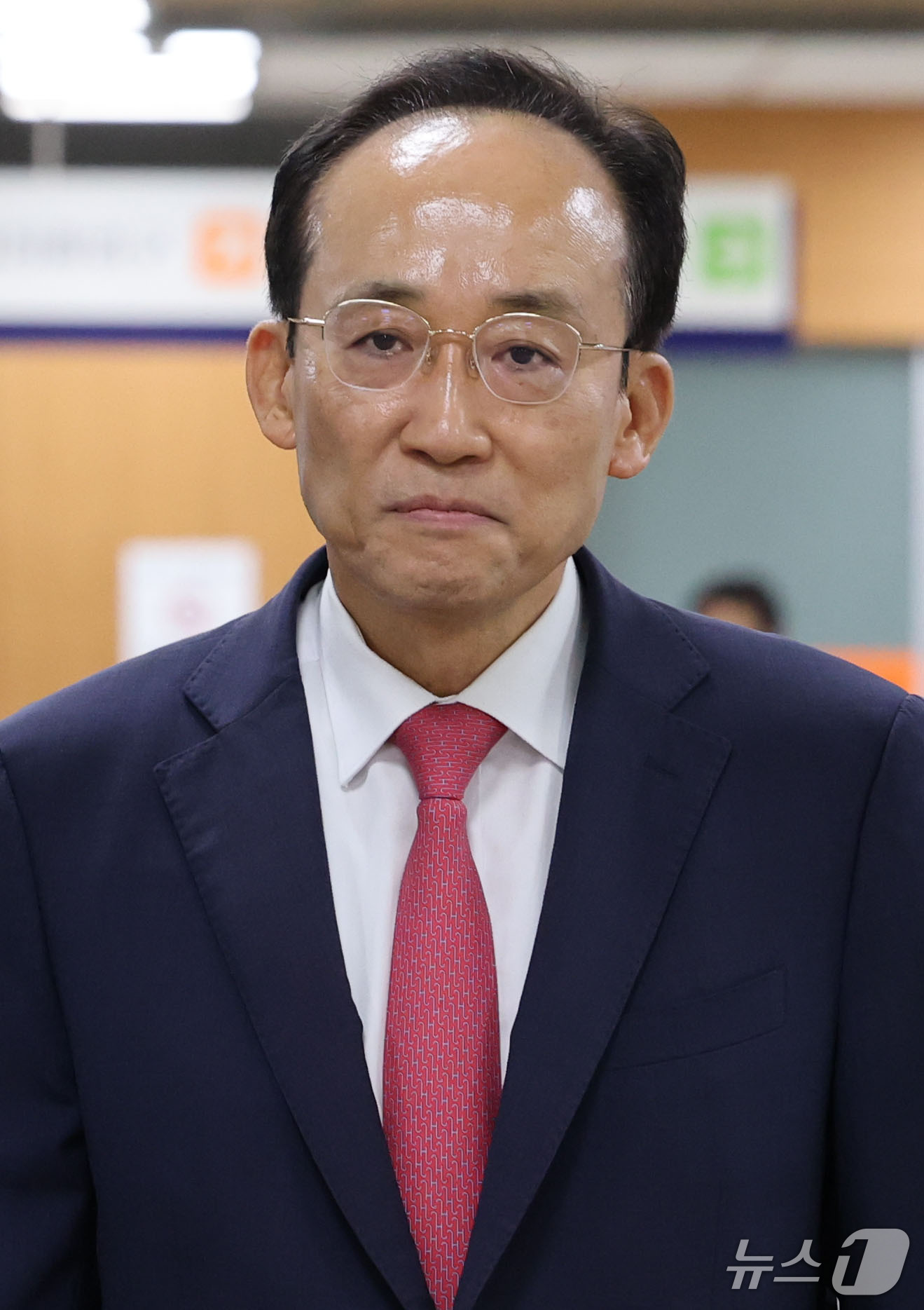 (서울=뉴스1) 이광호 기자 = 12·3 비상계엄 당시 국회의 계엄 해제 표결을 방해한 혐의로 기소된 추경호 대구시장이 30일 오전 서울 서초구 서울중앙지방법원에서 열린 1심 결심 …