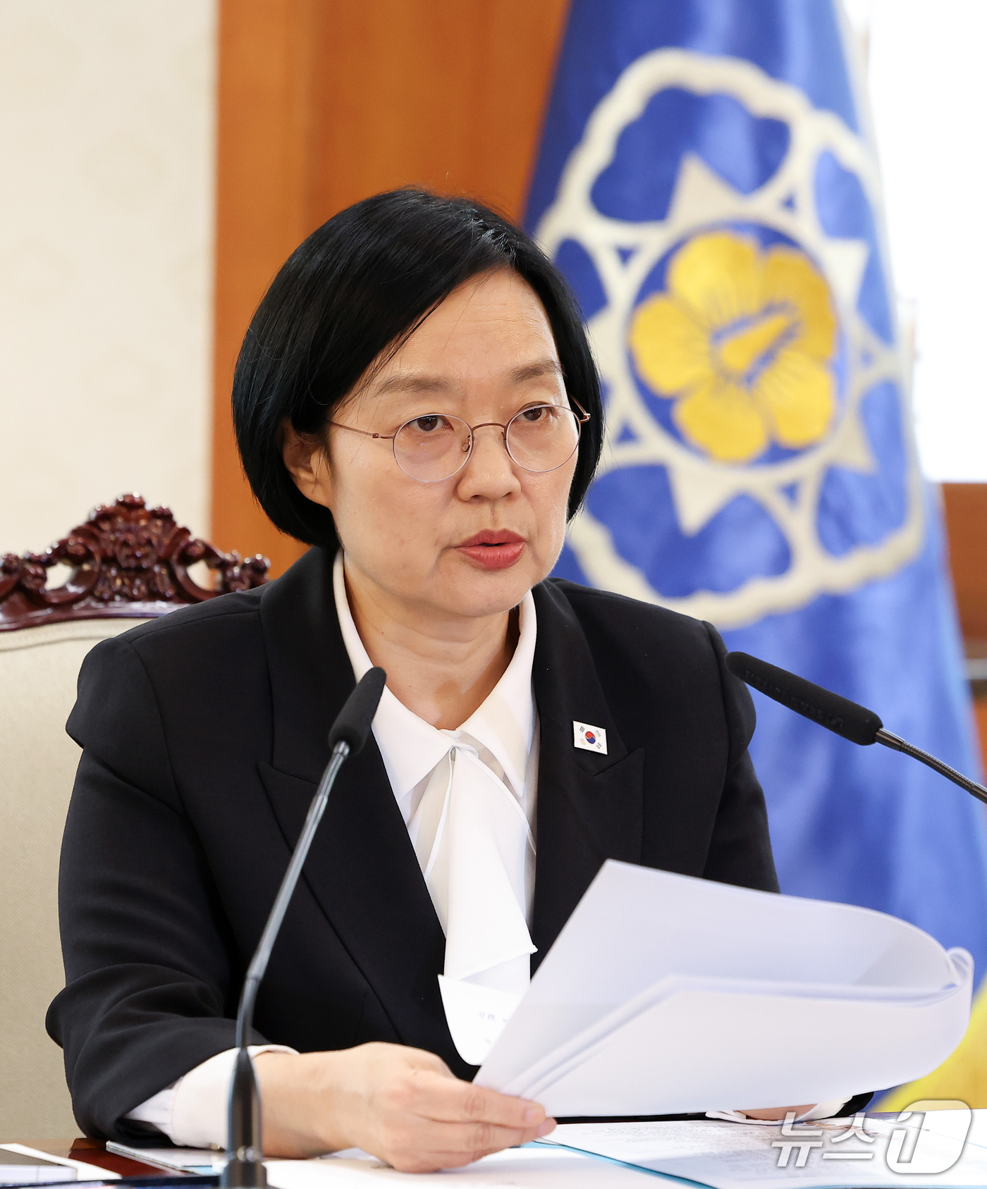 (서울=뉴스1) 김성진 기자 = 한성숙 국무총리가 30일 서울 종로구 정부서울청사에서 열린 제9차 국가첨단전략산업위원회에서 모두발언을 하고 있다. 2026.9.30/뉴스1