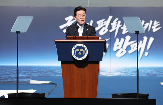 이재명 대통령, 대호김종서함 진수식 축사