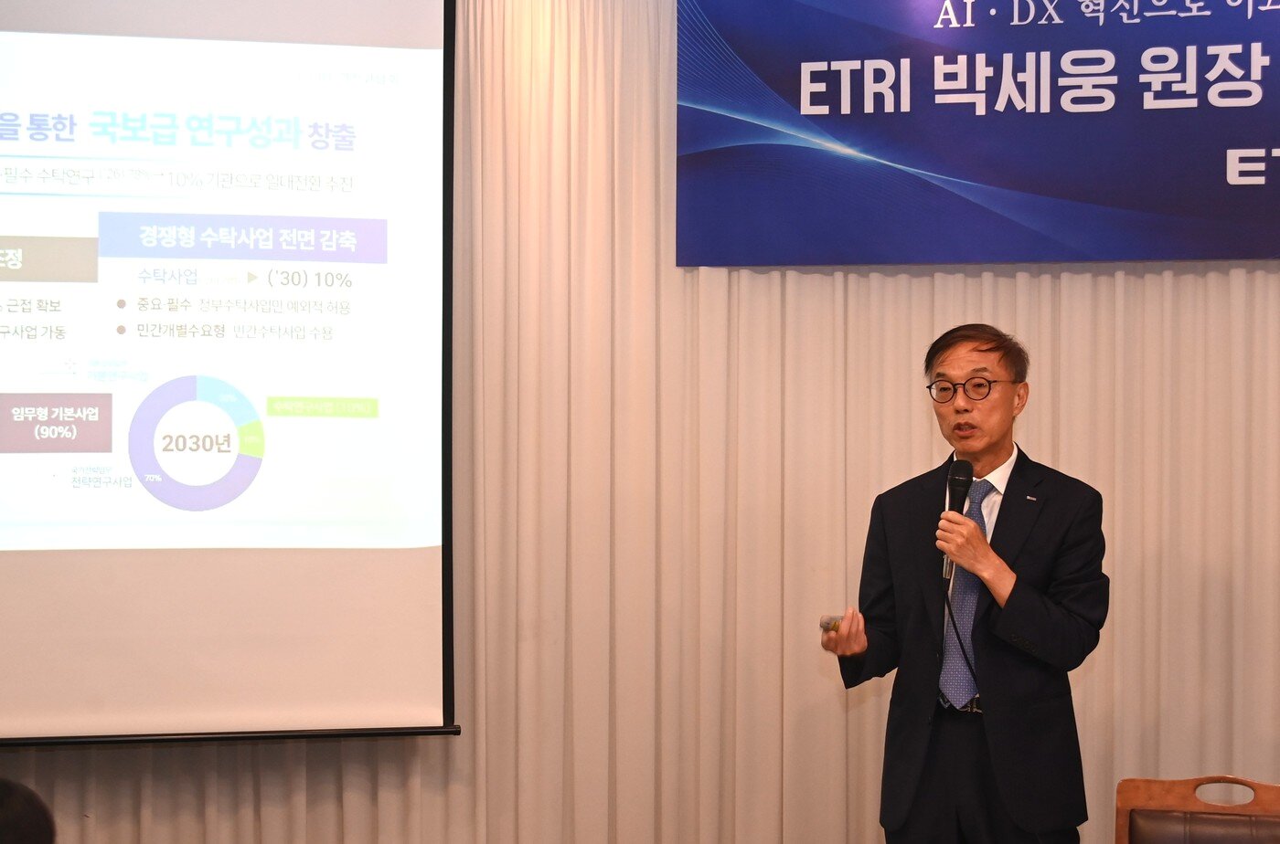 본문 이미지 - 박세웅 한국전자통신연구원(ETRI) 원장.(ETRI 제공)
