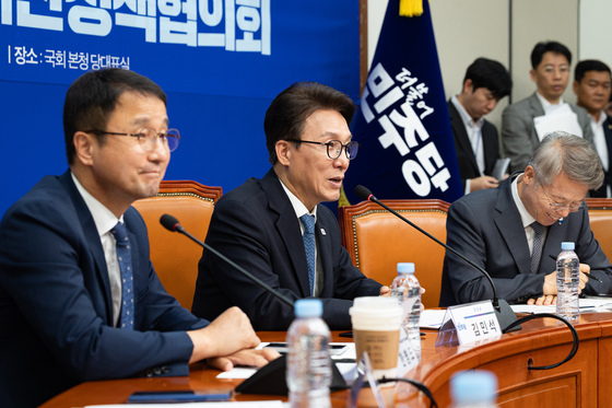 전남광주 예산정책협의회 발언하는 김민석 대표