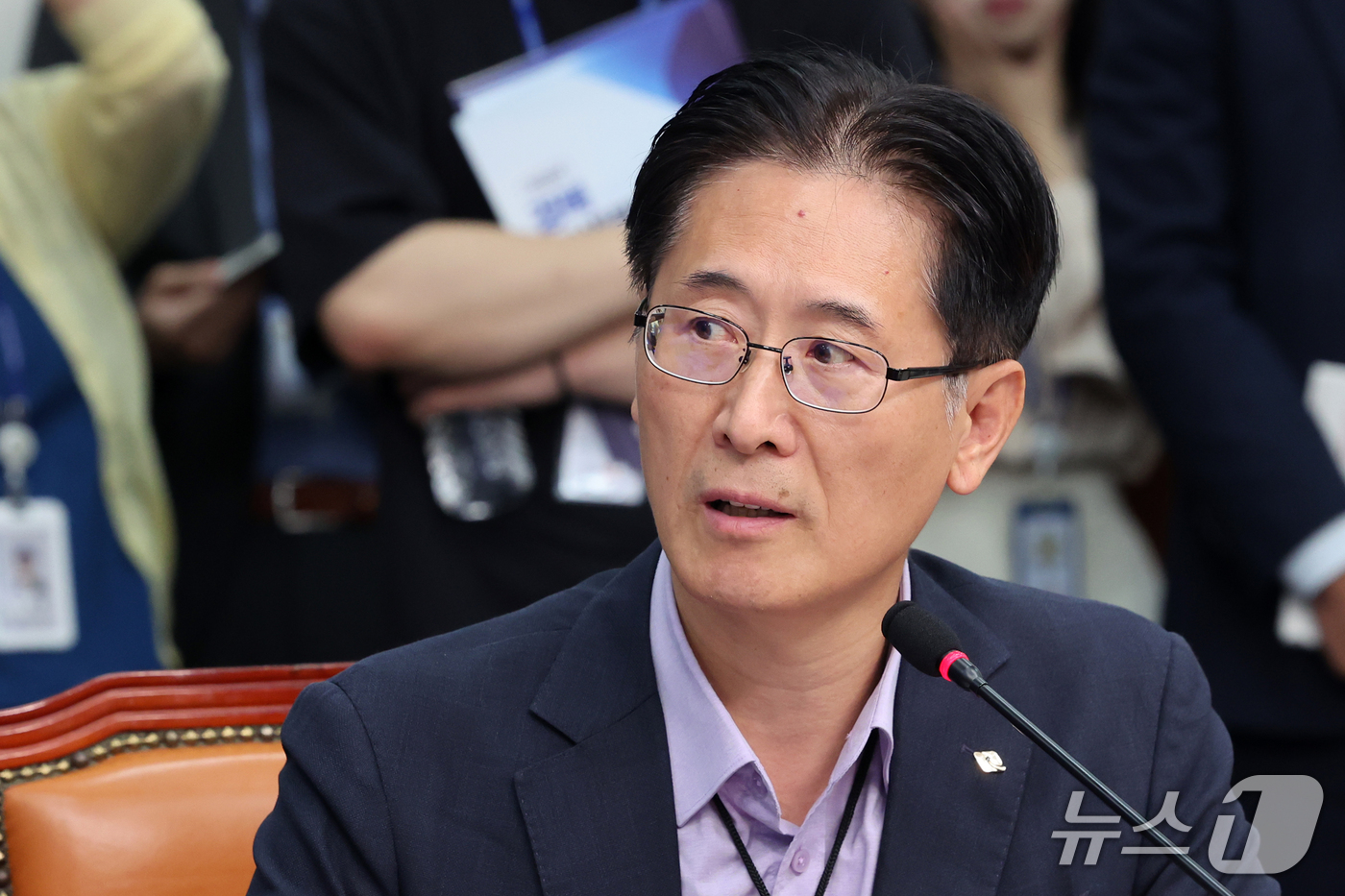 (서울=뉴스1) 황기선 기자 = 황명석 경북행정부지사가 30일 오후 서울 여의도 국회에서 열린 '2026 더불어민주당 대구·경북 예산정책협의회'에서 발언을 하고 있다.  2026. …