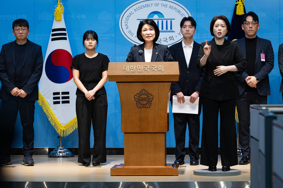 이진숙 의원, 청년들과 이재명 정부 개각 관련 기자회견