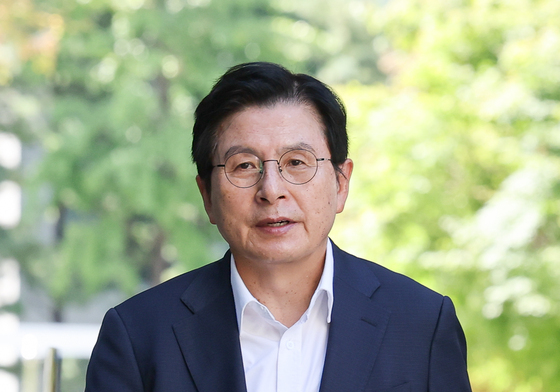 공판 출석하는 황교안 전 총리