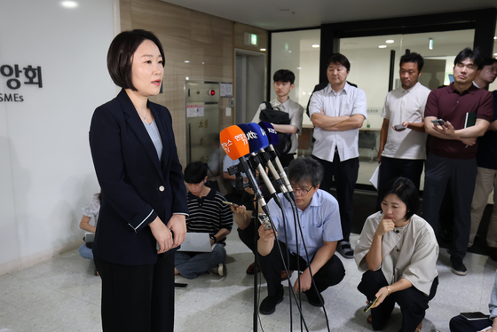 이소영 중기부장관 후보자, 취재진과 질의응답