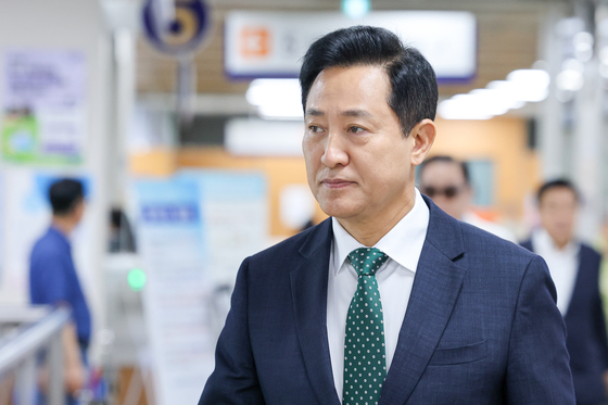 법정 향하는 오세훈 서울시장
