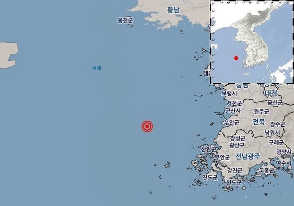 전남광주 신안군 북북서쪽서 규모 2.7 지진…"피해 없을 듯"