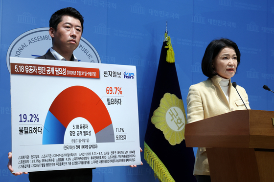 이진숙 의원, 5·18 유공자 명단 공개 관련 기자회견