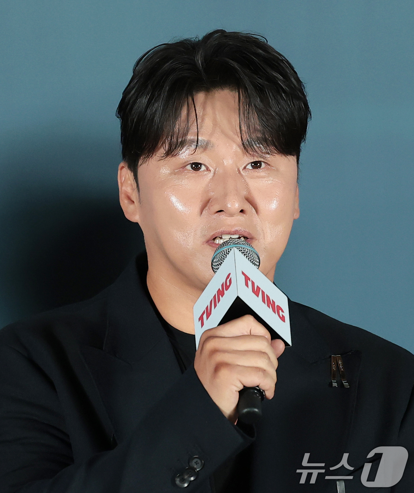(서울=뉴스1) 권현진 기자 = 배우 오대환이 8일 서울 용산구  CGV 용산아이파크몰에서 열린 티빙 오리지널 ‘로또 1등도 출근합니다’(감독 윤영빈) 제작발표회에 참석해 인사말을 …