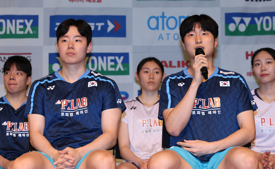 아시안게임 포부 밝히는 배드민턴 복식 김원호·서승재