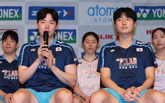 아시안게임 포부 밝히는 배드민턴 복식 김원호·서승재