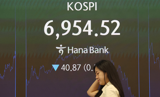 코스피 7000선 아래로