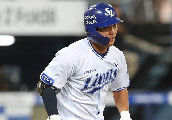 삼성 양우현, 1타점 적시타