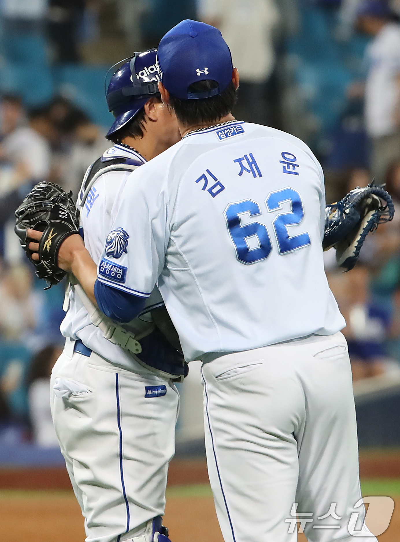 (대구=뉴스1) 공정식 기자 = 8일 오후 대구 삼성라이온즈파크에서 열린 프로야구 '2026 신한은행 SOL KBO리그' KIA 타이거즈와 삼성 라이온즈의 경기, 6대 4 승리를 …