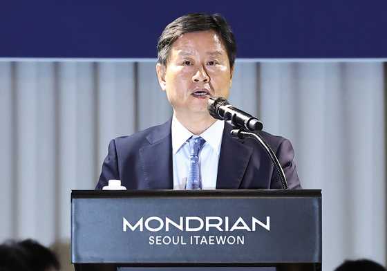 고려아연 임시주총 개회 선언하는 박기덕 대표