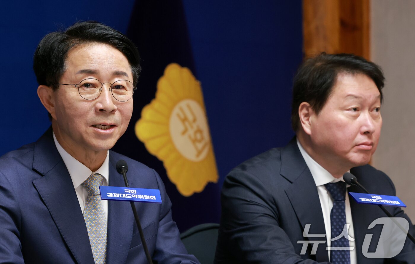 본문 이미지 - 조정식 국회의장이 9일 서울 여의도 국회 사랑재에서 열린 경제대도약위원회 출범식에 공동위원장 자격으로 참석해 인사말하고 있다. (공동취재) 2026.9.9 ⓒ 뉴스1 이호윤 기자