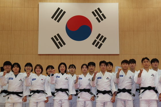 선전 다짐하는 유도 대표팀