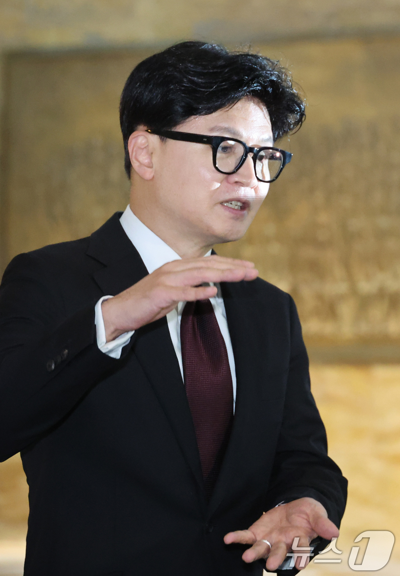 (서울=뉴스1) 신웅수 기자 = 한동훈 무소속 의원이 9일 서울 여의도 국회에서 김승원 법무부 장관 후보자 의혹과 관련해 발언을 하고 있다. 2026.9.9/뉴스1
