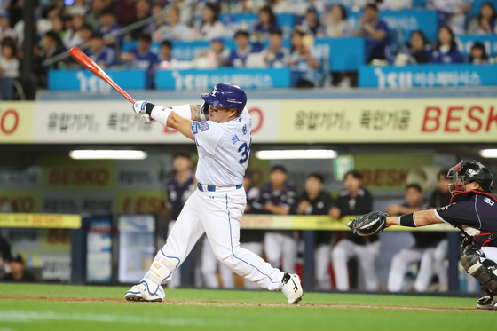 삼성 최형우 '멀티히트'